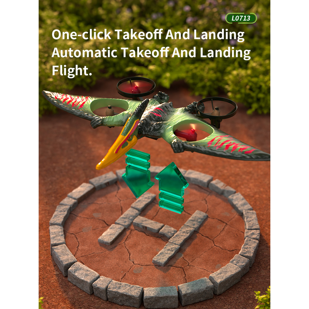 Rc Plane 2.4G Simulation Pterosaur Remote Control Aircraft Six-Axis Gyro Epp Foam With Led Indoor