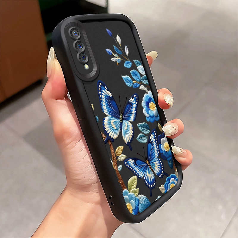 Casing Hp VIVO S1 VIVO S1 Pro Case Softcase pelindung Cesing silikon Kesing Kupu-kupu bunga Kasing