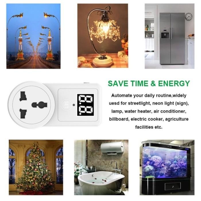 [Allthebest] Timer Stop Kontak Timer Colokan Listrik Digital Switch Saklar Otomatis