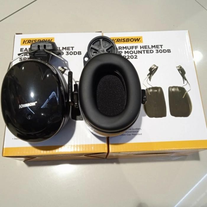 Krisbow earmuff Safety HELMET CAP MOUNTED 30 Db Penutup Telinga