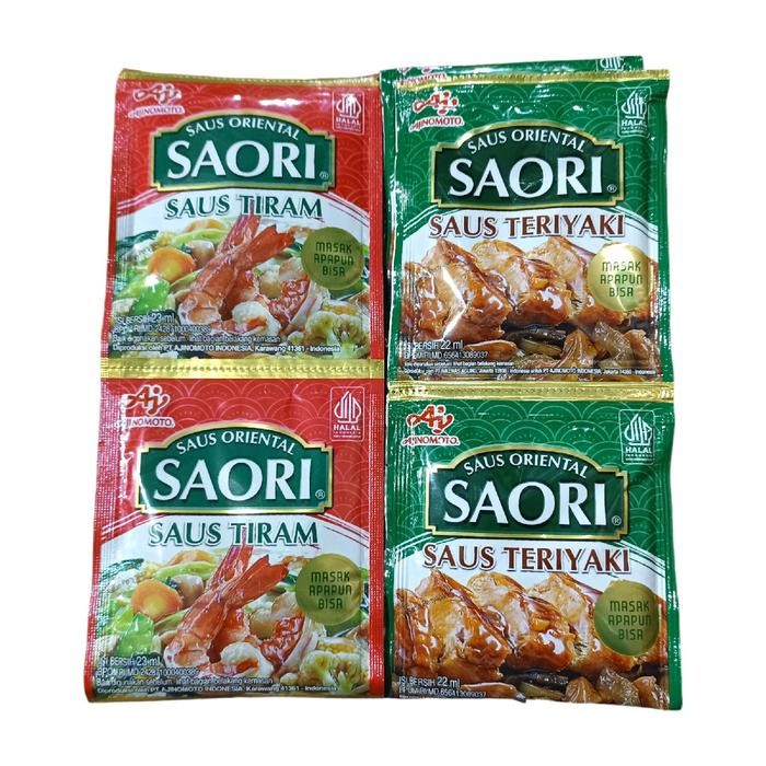 

Saori Renceng Saus Tiram - Teriyaki - Lada Hitam 22 ml isi 10 sachet Manis Masakan Penyedap Sauce