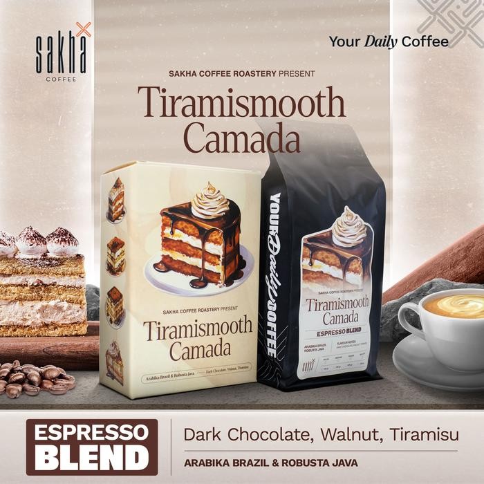 

PREMIUM TIRAMISMOOTH CAMADA Kopi Espresso House Blend Coffee Beans Bubuk Asli