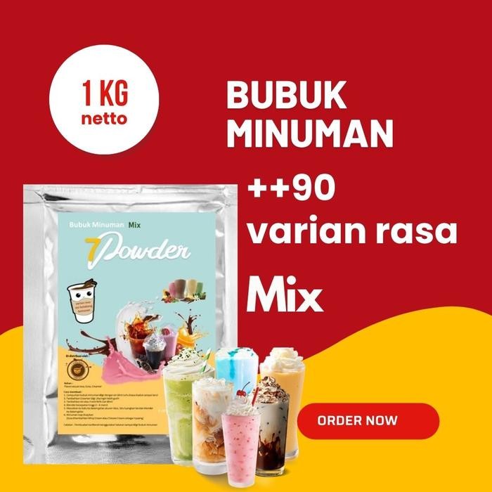

PREMIUM 90 Varian Bubuk Minuman Aneka Rasa 1kg - Serbuk Boba Powder Drink