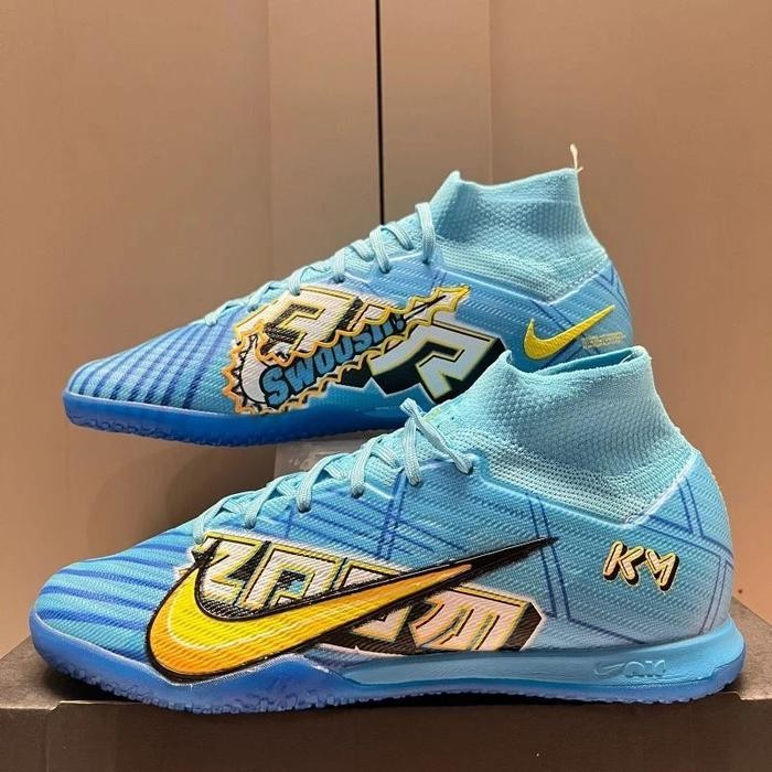 SEPATU FUTSAL NIKE ZOOM SUPERFLY 9 ELITE IC KLYAN MBAPPE BLUE