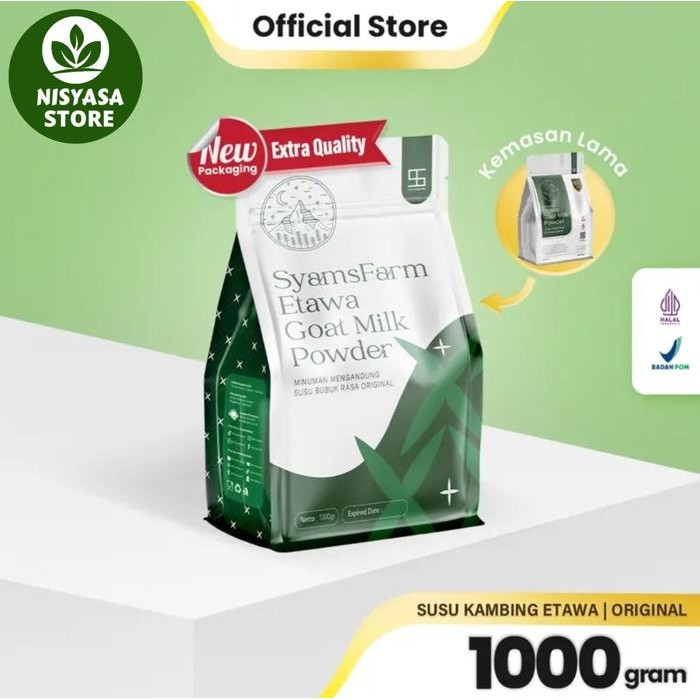 

PREMIUM Syamsfarm Susu Kambing Etawa Bubuk 1kg Ternaksyams Etawa Goat Milk susukambing viral
