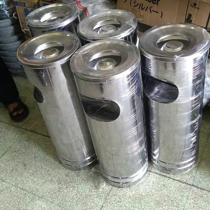 TERBARU Tong sampah asbak stainless / Asbak tong sampah stainless TERMURAH