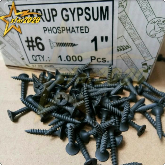 SEKRUP GYPSUM 6X1 LION 1000PCS