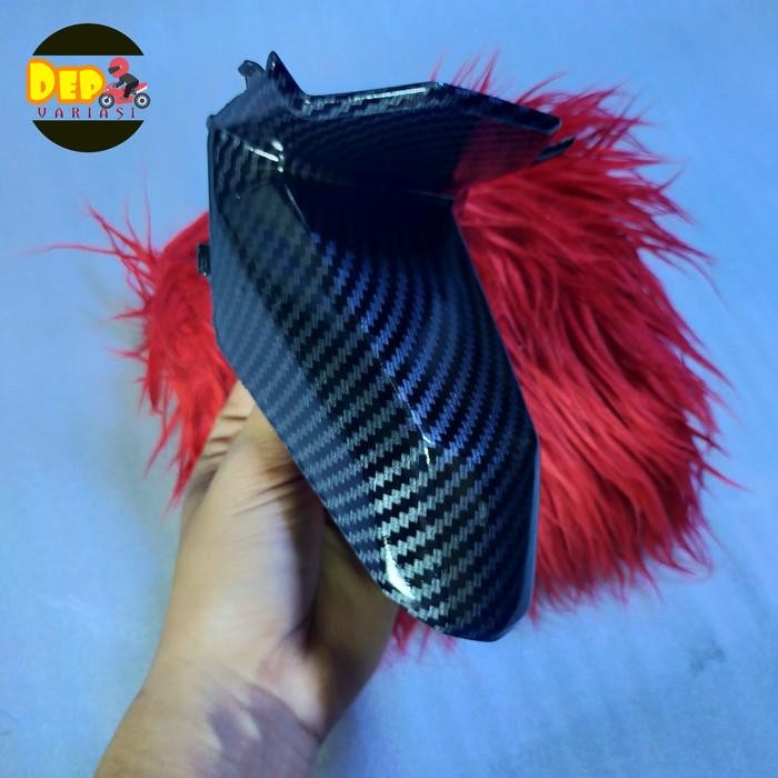 COVER LAMPU PLAT NOMOR HONDA BEAT DELUXE CARBON WTP