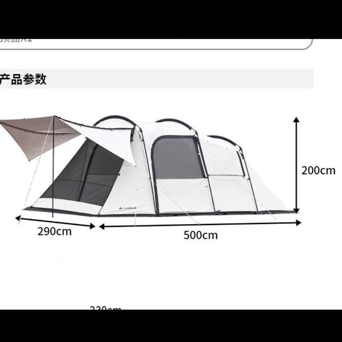 LANDWOLF Tenda Camping bukan Eclipta