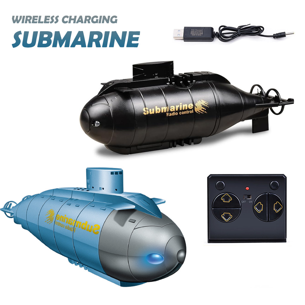 Mini RC Submarine Toy, Remote Control Nuclear Submarine RC Boat Ship Aircraft Carrier Simulation Toy