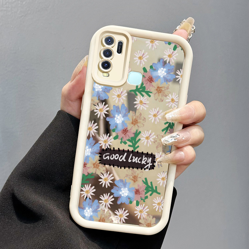 Casing Hp VIVO Y50 VIVO Y30 VIVO Y30i Case Casing Softcase bunga kecil Kesing cermin baru HP pelindu