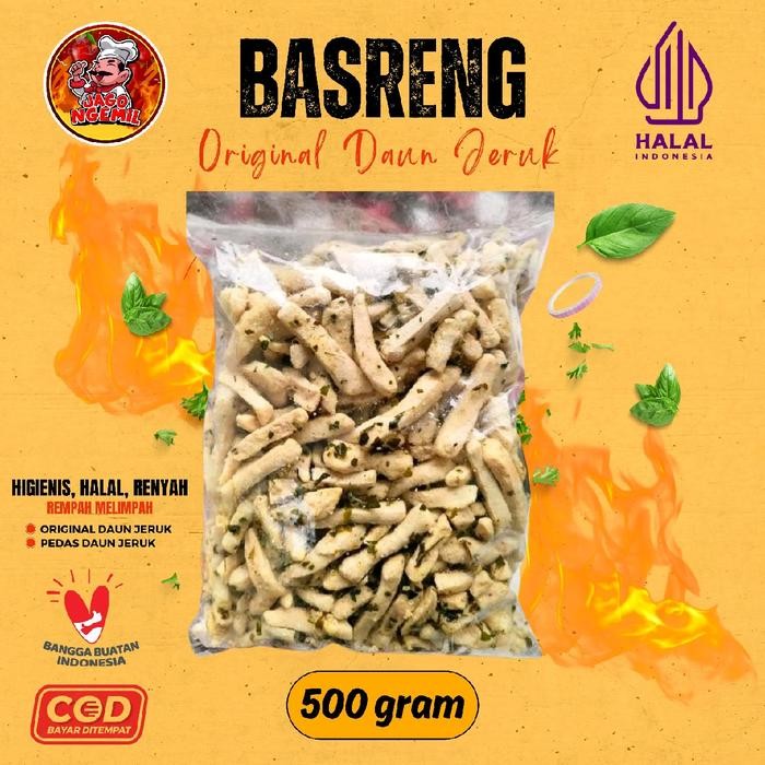 

laura.mart1 Basreng Original Daun Jeruk Jago Ngemil Cemilan Kering Camilan Goreng Snack Food Varian