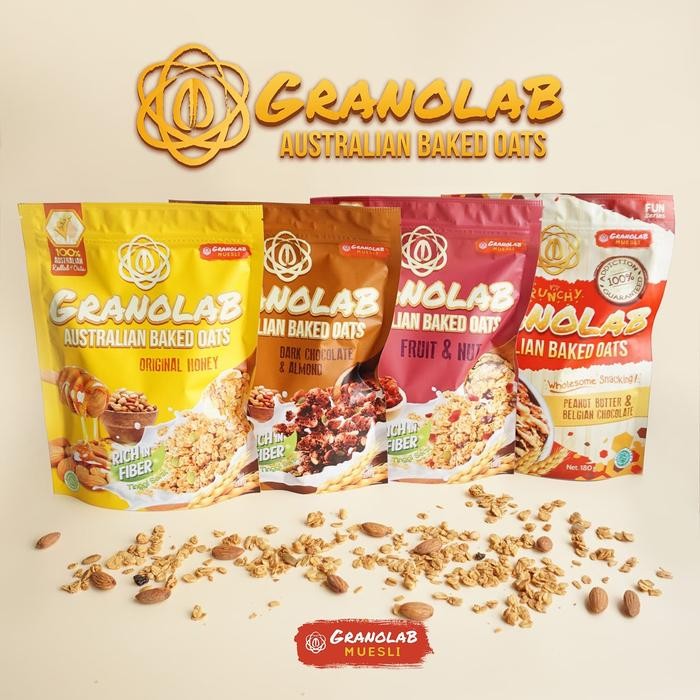 

Granolab Muesli - Granola Dark Chocolate & Almond 210 Gr