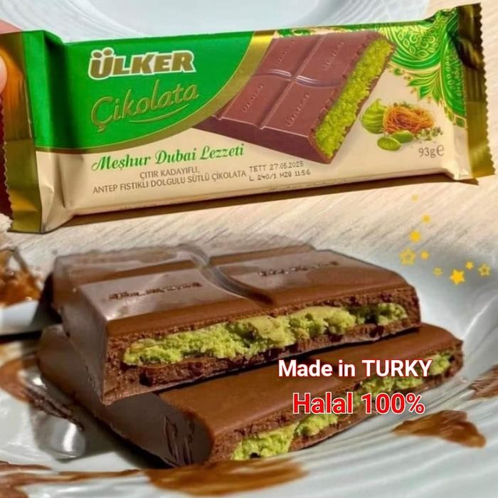 

Osyak.mart COKLAT DUBAI VIRAL/Coklat Pistachio Ulker/coklat Dubai Ulker Turki/coklat Dubai Asli