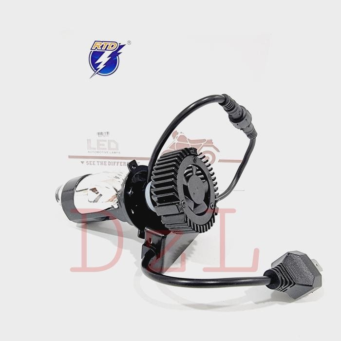 Lampu Utama Led Rtd M01X Mini Projector H4 Projie Cut Off Motor Mobil