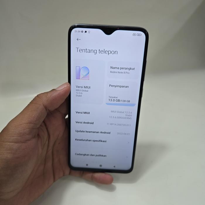 Redmi Note 8 Pro 6/128GB batang mulus second