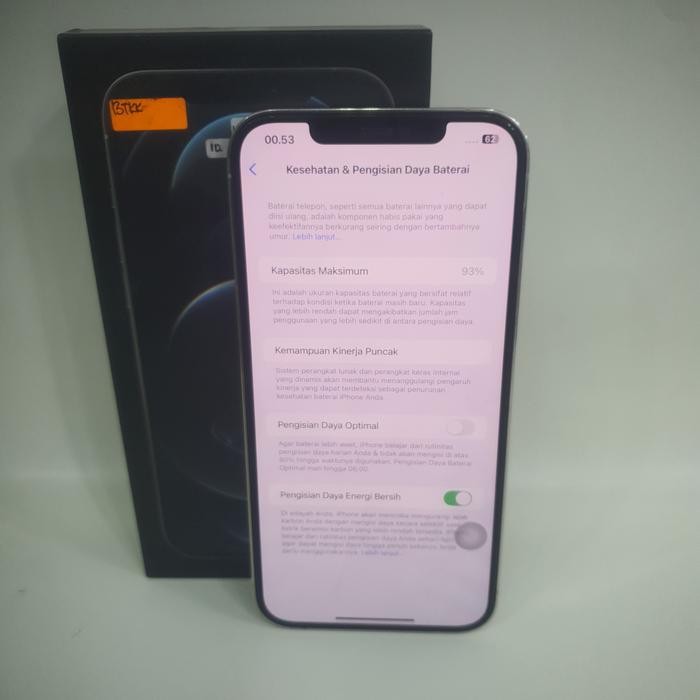 iphone 12 pro max ibox 128GB fullset second