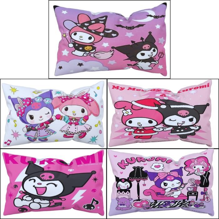 Sarung Bantal Tidur Anak (Sarung) Motif Kartun Ukuran 45x35 cm Motif Kuromi Sanrio by.Shafiyyah