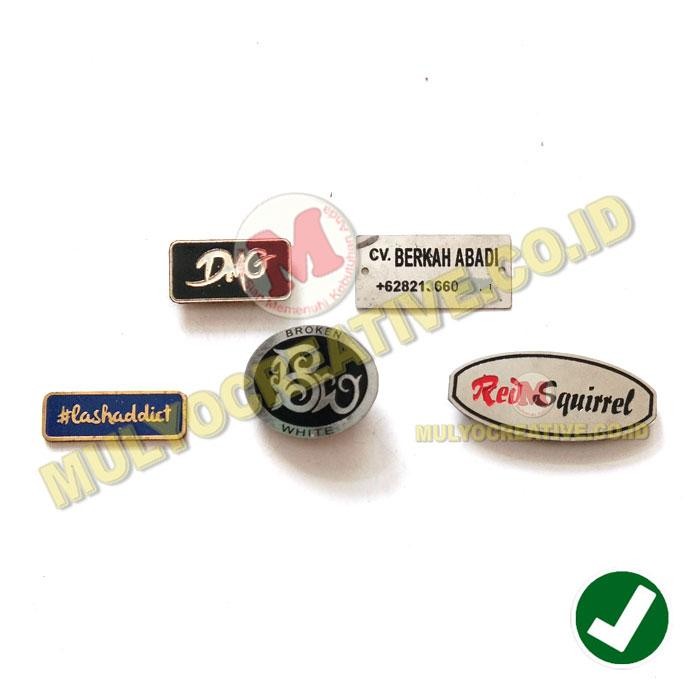 

Label Merk Label Plat Merk Custom Desain Murah - Label Brand Custom PREMIUM