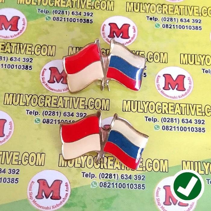 

Flag Pin Indonesia Rusia - Pin Bendera Persahabatan Fiber Custom Murah PREMIUM