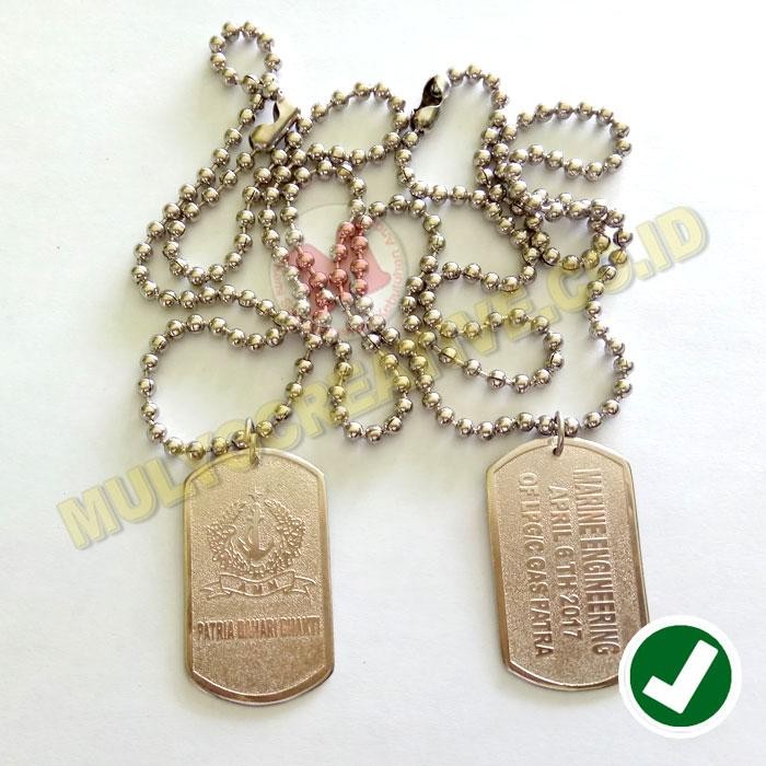 

Kalung Dog Tag - Kalung Panjang 60cm Wolverine-Bahan Logam Custom Nama PREMIUM
