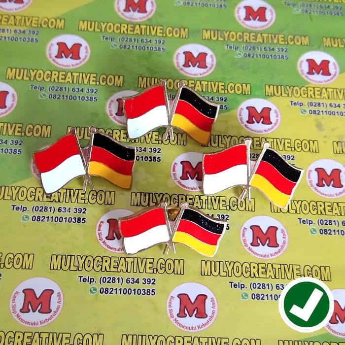 

Flag Pin Indonesia Jerman - Pin Bendera Persahabatan Custom Murah PREMIUM