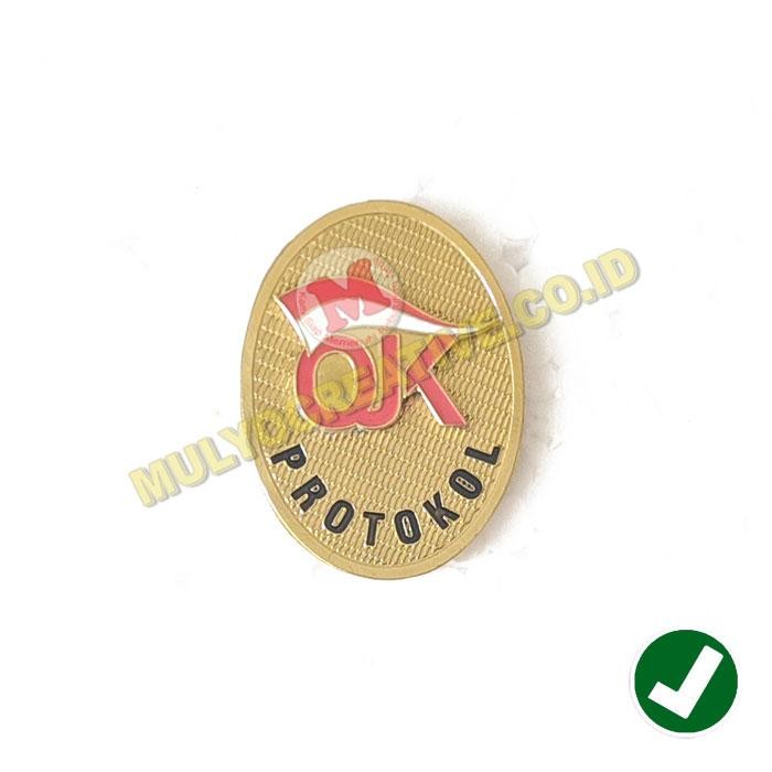 

Pin Protokol OJK Pin Bros Protokol OJK Model Oval PREMIUM