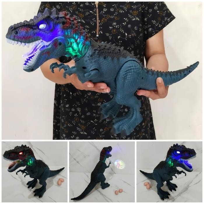 Mainan Trex Besar Baterai Jalan Nyala Lampu Suara Dinosaurus T-Rex Anak laki Edukasi - Robot Hewan