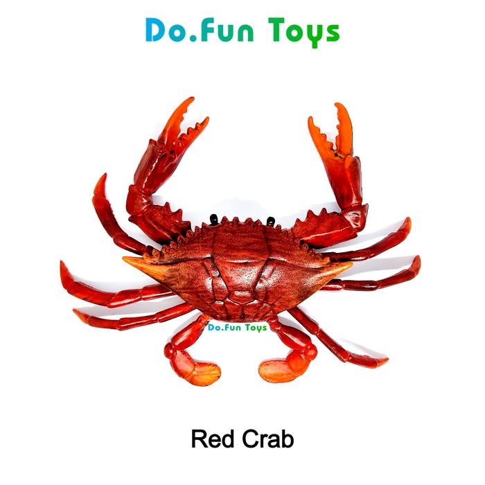Red Crab Animal Figure / Miniatur Mainan Binatang Kepiting Merah