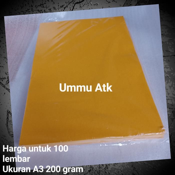 

Kertas Cover Jilid Bufalo A3 200 Gram Warna Kuning