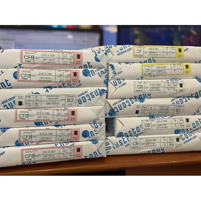 

Kertas Ncr Middle Merah/Kuning/Biru/Hijau/Putih Ukuran F4/Folio/A4