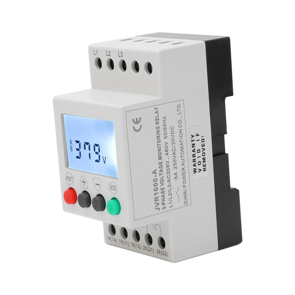 Voltage Phase Sequence Protector 3 Phase 3 Wire Over Under Voltage Protector Monitor Relay Ac