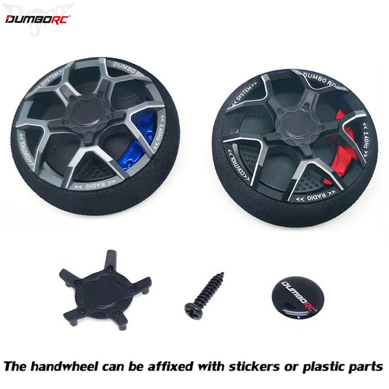 DumboRC Transmitter Metal Handwheel with Brake Pads EVA Sponge Cover Upgrade for Dumbo X4 X6 X5 X6P 
