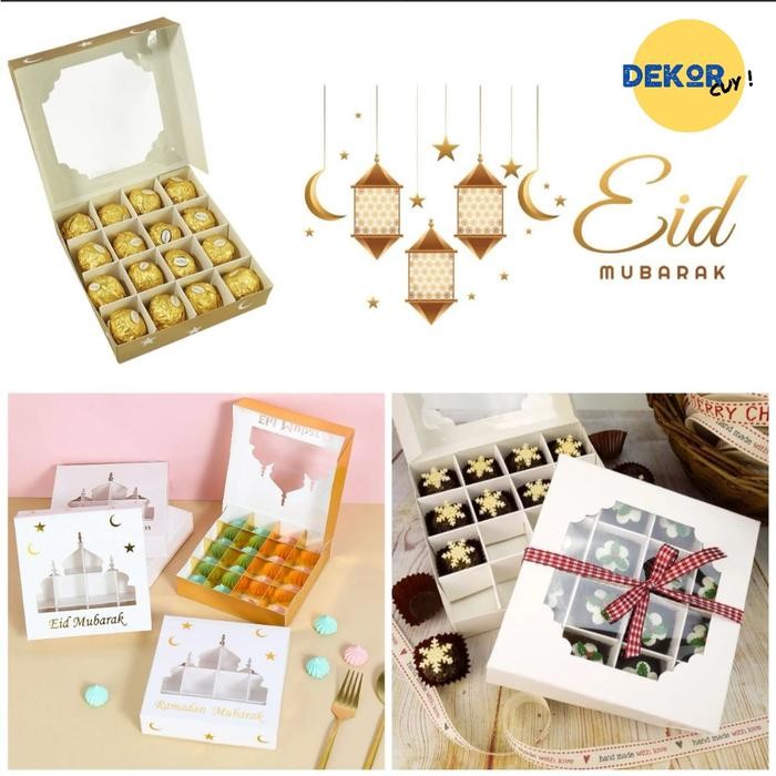 [Expert] BOX NASTAR COKLAT 16 LUBANG eid mubarak idul fitri box nastar box coklat packaging kue