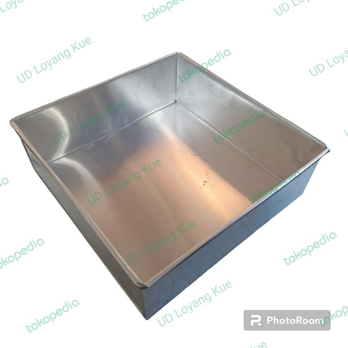 Loyang Kotak 35x35 cm Tinggi 7 cm Alumunium/Loyang kue Bolu