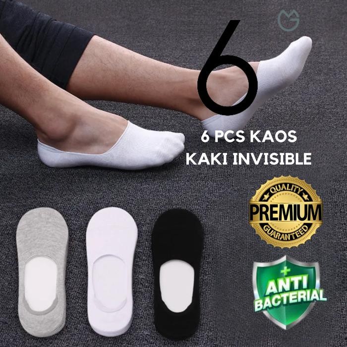 

TERLARIS Emga Kaos Kaki Tidak Terlihat Paket Isi 6 Pcs Invisible Balet S01D Invisible Socks Unisex