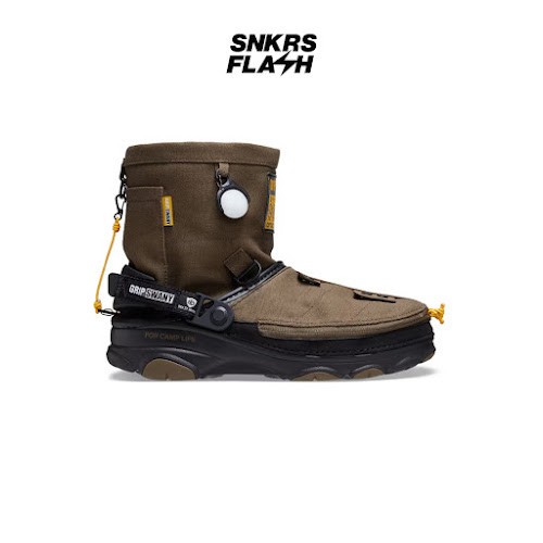 CROCS Classic All Terrain Clog Grip Swany Atmos Olive Sandal Pria - 208017337 - Size 46-47