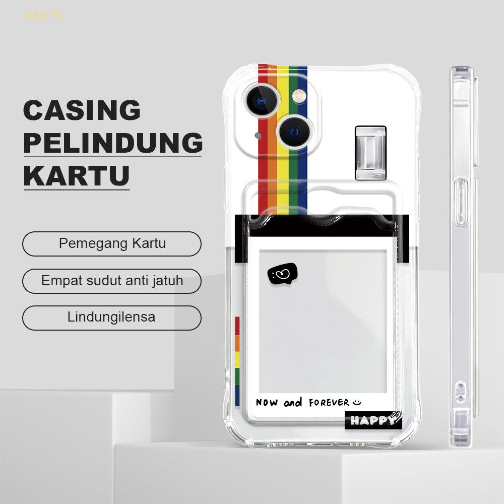 Casing Hp Clear Card Holder For Xiaomi Redmi A3 A1 A2 13C 13 12C 12 10C 10 9A 9C 9 10A 4G 5G Case Ca