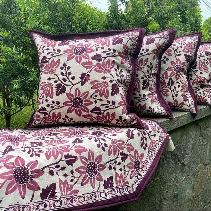 set sarung bantal kursi batik cap