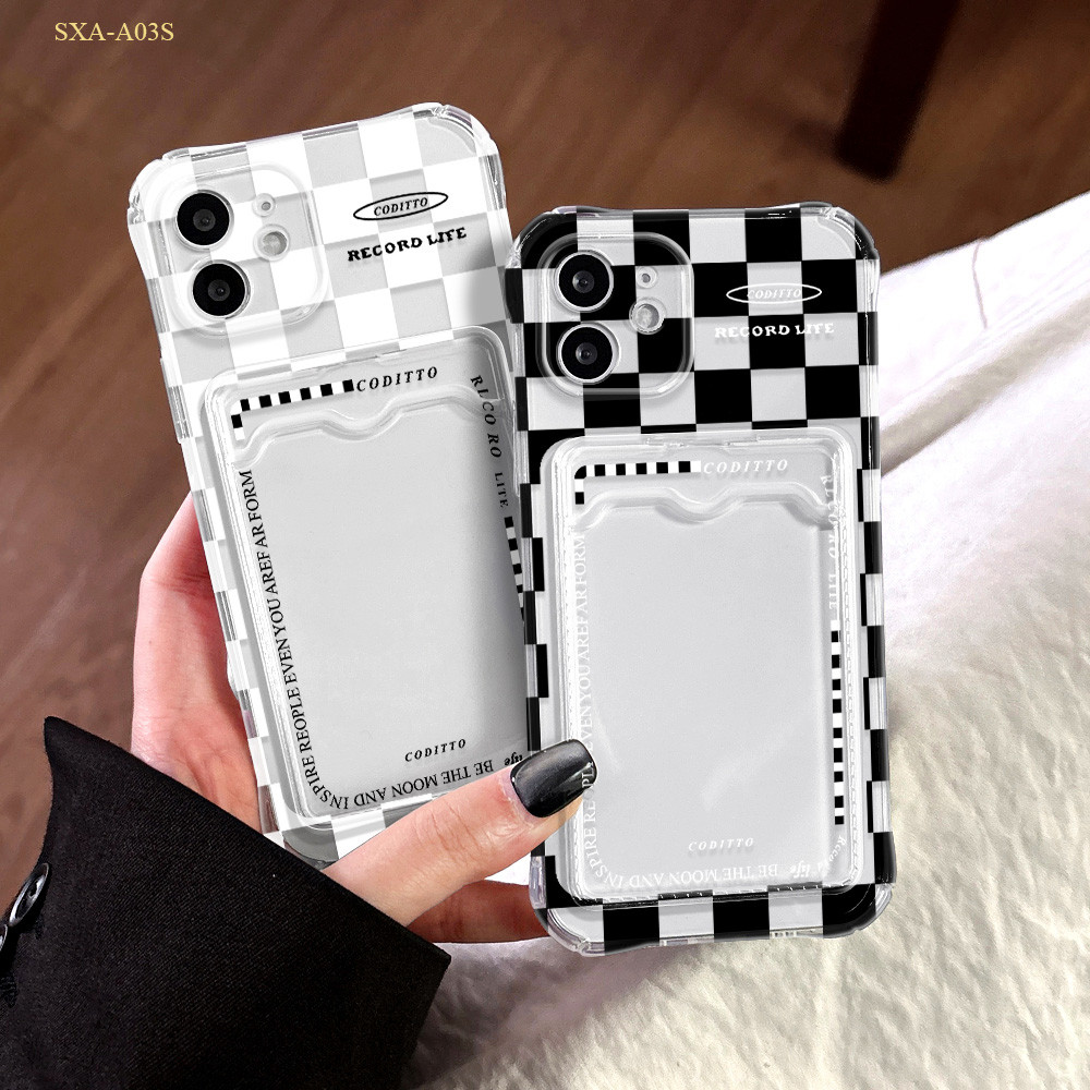 Casing Hp Clear Card Holder For Samsung Galaxy A14 A13 A12 A10S A06 A05S A05 A04 A04E A03 A03S A02S 