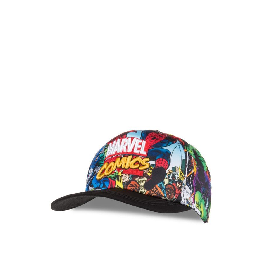Topi Anak Marvel Comics Superhero Logo Topi Anak Laki-Laki - Black