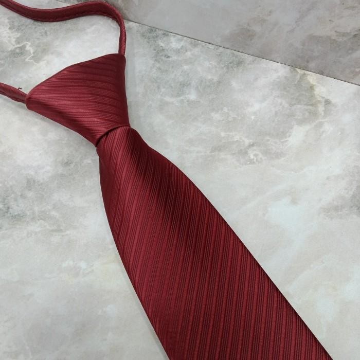 ORDER dasi merah maroon polos dasi merah polos instan siap pakai
