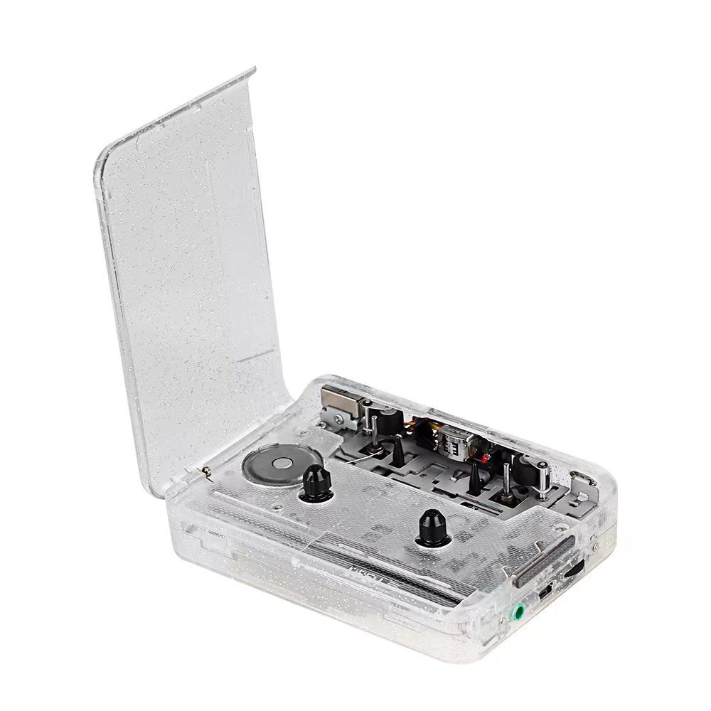 Usb Tape Player Full Transparent Case Cassette Player Usb Type-C Cassette To Mp3 Format Tape Player