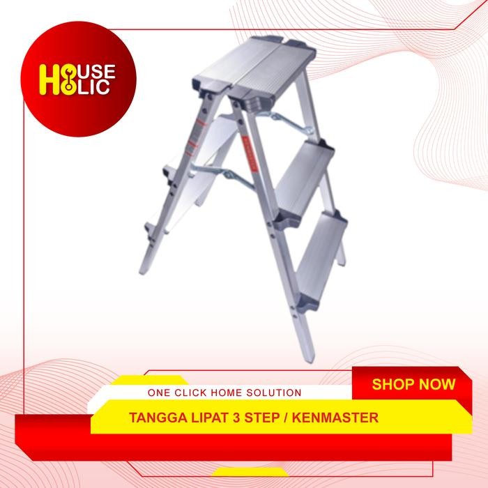 

Terlaris Kenmaster Tangga Lipat Aluminium 3 Step Tipe A / Folding Ladder Km 203