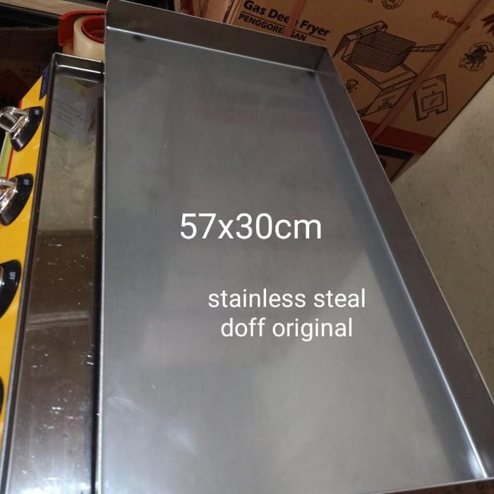 wajan panggangan kotak teppanyaki griddle tebal stainless steel asli