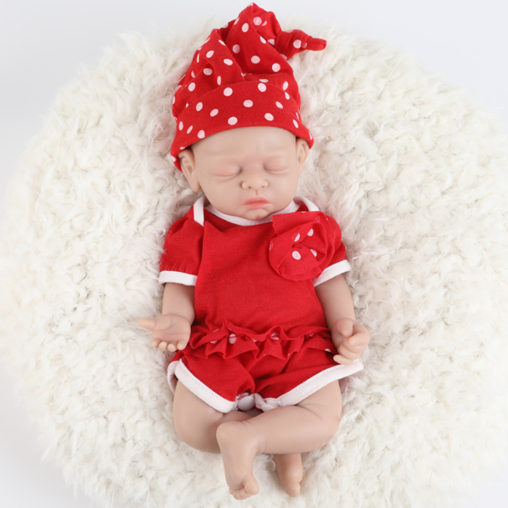 IVITA 12" Full Body Silicone Reborn Baby Doll Realistic Silicone Girl Preemie Lifelike Doll for