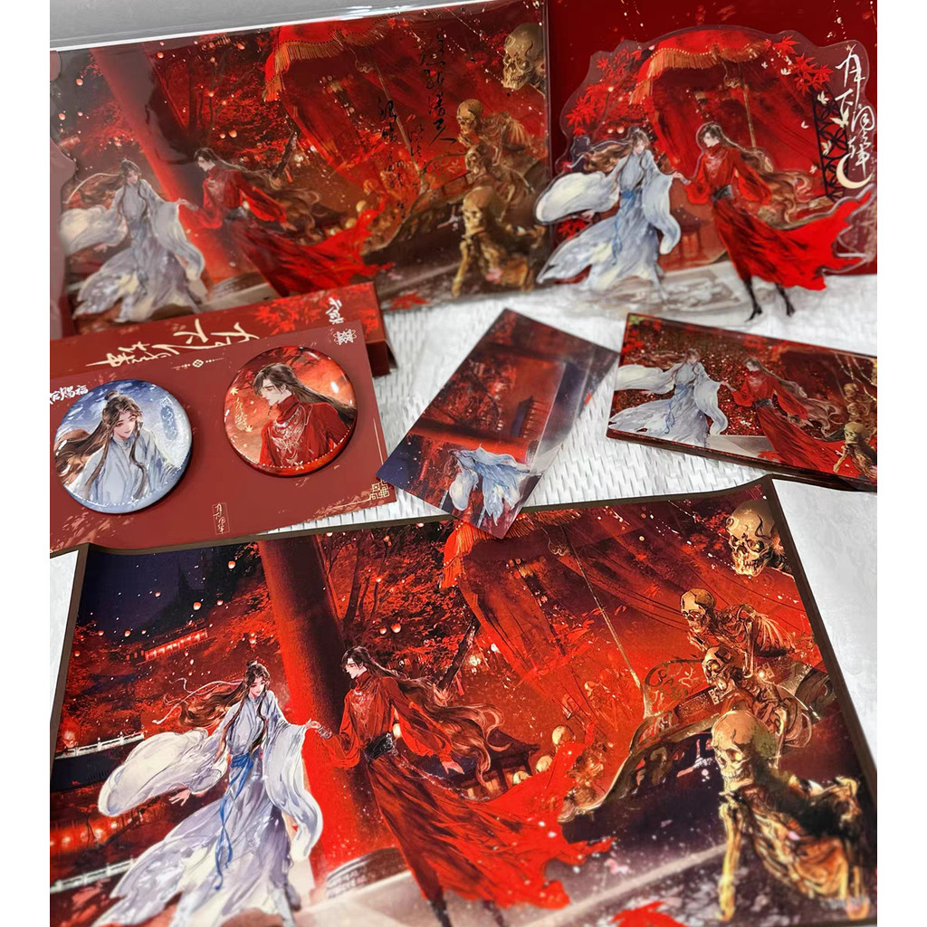 TGCF Tian Guan Ci Fu Xie Lian Hua Cheng Cartoon Acrylic Stand Desktop Ornament Cosplay Official Kids