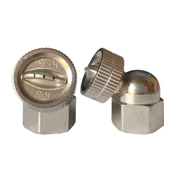 2Pcs Nozzle Sprayer Pertanian Kabut Kuningan Lubang 3 Nozzle Kabut Sprayer Nozzle Sprayer Bengkok