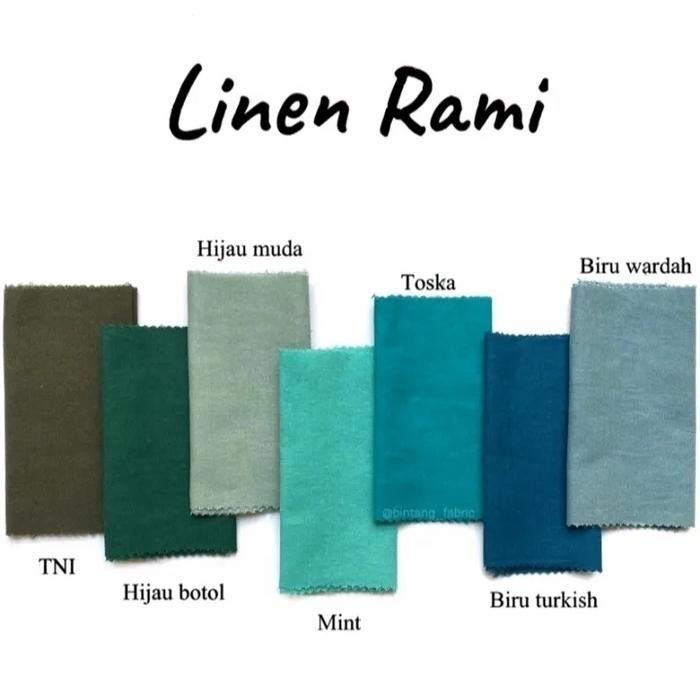 Kain Katun Linen Rami 1 Roll 50 Yard