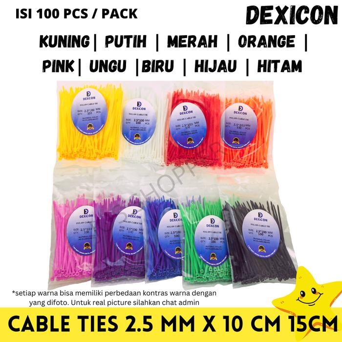 

CABLE TIES KABEL TIS WARNA WARNI ISI 100 PCS 10CM 15 CM HIGH QUALITY